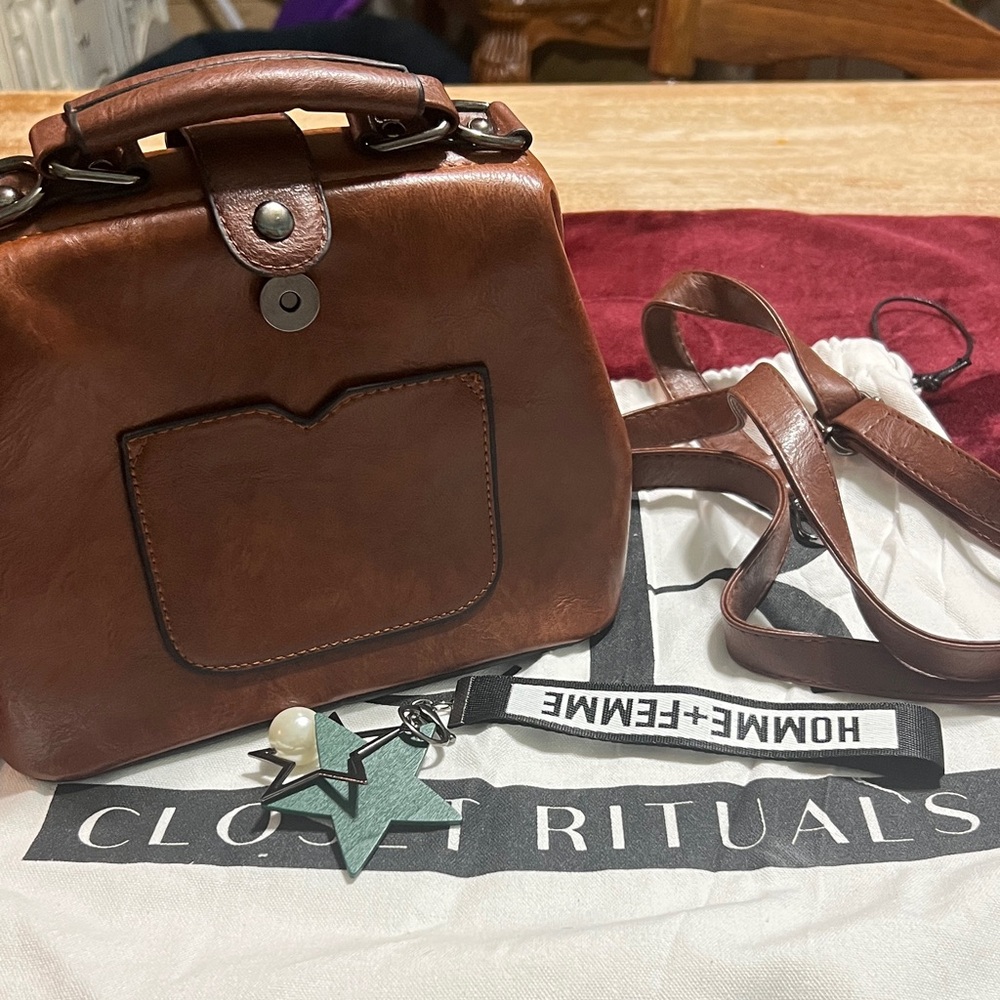 Brown Leather Satchel by